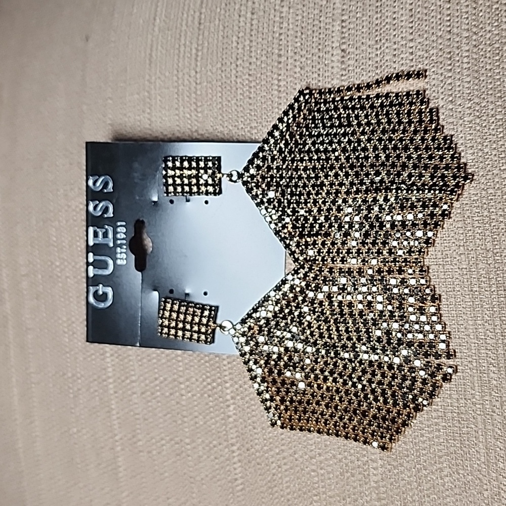 New Guess Chandelier Earrings, NWT - Picture 2 of 5